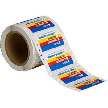 Imágen de Brady Negro/Azul/Rojo/Amarillo sobre blanco Rectángulo Papel 60321 Etiqueta de derecho a saber (Imagen principal del producto)