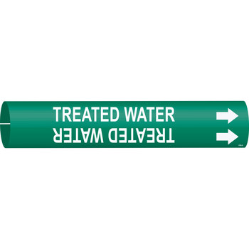 Imágen de Brady Bradysnap-On Blanco sobre verde Plástico 4145-A Marcador de tubería a presión (Imagen principal del producto)