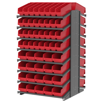 Imagen de Akro-mils APRD18AST00 1800 lb Rojo Gris Revestido en polvo Acero 16 ga Doble cara Bastidor fijo (Imagen principal del producto)