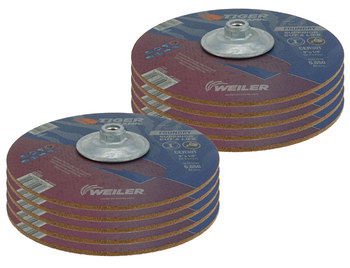 Weiler Tiger Ceramic Rueda de desbaste con centro hundido 68391 - 9 pulg. - Cerámico - 30 - T