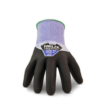 HexArmor Helix 2088 Azul/Negro 5 Fibra de vidrio/HPPE Recubrimiento sin costuras Guantes resistentes a cortes - 2088 sz 5