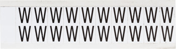 Imágen de Brady 97 Series Negro sobre blanco Interior/exterior Vinilo 97 Series Carta 9712-W Etiqueta en forma de letra (Imagen principal del producto)