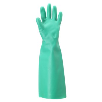 Ansell AlphaTec Solvex 37-185 Verde 7 a 7.5 Nitrilo No compatible Guantes resistentes a productos químicos - acabado Liso - Longitud 18 pulg. - 076490-17298