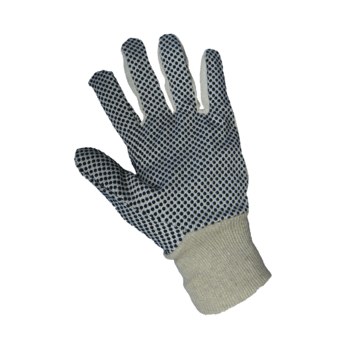 Global Glove C80D Negro/Blanco Lona/Algodón Guantes de trabajo - Pulgar tipo ala - c80d1 mens