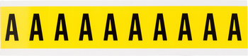 Imágen de Brady 34 Series Negro sobre amarillo Interior Paño de vinilo 34 Series Carta 3430-A Etiqueta en forma de letra (Imagen principal del producto)