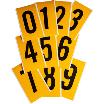 Imágen de Brady Serie 15 Negro sobre amarillo Interior/exterior Vinilo Serie 15 1570-# KIT Kit de etiquetas de números (Imagen principal del producto)