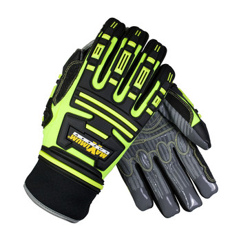 PIP Maximum Safety Roustabout KVW 120-5275 Negro/Gris/Amarillo XL Kevlar/Cuero sintético/Spandex Sintético Kevlar/Cuero sintético/Spandex Guantes de trabajo - 616314-60080