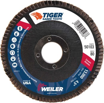 Weiler Tiger Ceramic Tipo 29 - Cerámico - 4-1/2 pulg - 80 - Mediano - 50103