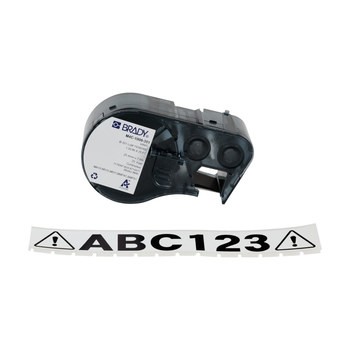 Brady Defender M4C-1000-351 Cartucho de etiquetas para impresora - 1 pulg. x 25 pies - Vinilo - Negro sobre blanco - B-351