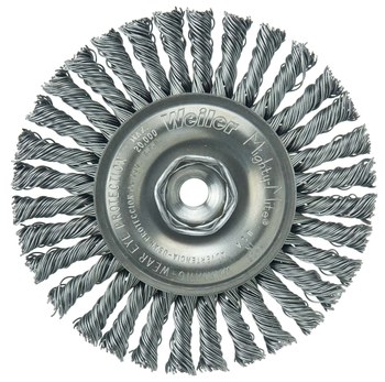 Weiler Roughneck Max 13128 Cepillo de rueda - Anudado - Circular trenzado Acero cerda