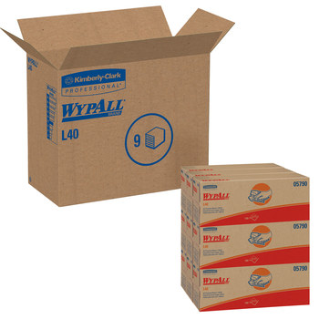 Kimberly-Clark WypAll L40 Limpiador 05790, DRC, - 9.8 pulg. x 16.4 pulg. - Blanco