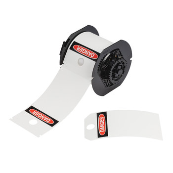 Imágen de Brady Negro, rojo sobre blanco Exterior Poliéster Transferencia térmica B30-255-851-OSHADA Etiquetas predimensionadas para impresoras (Imagen principal del producto)