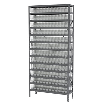 Imagen de Akro-mils AS1279110SC Shelfmax 6500 lb Ajustable Transparente Gris Revestido en polvo Acero 22 ga Abierto Ajustable Sistema de estantería fijo (Imagen principal del producto)