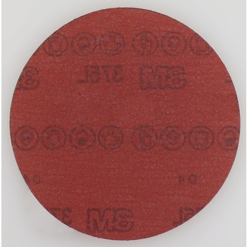 3M Hookit Recubierto Óxido de aluminio Rojo Disco de velcro - Óxido de aluminio - 5 pulg. - P600 - Extrafino - 55671