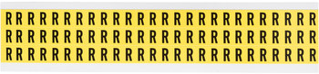 Imágen de Brady 34 Series Negro sobre amarillo Interior Paño de vinilo 34 Series Carta 3410-R Etiqueta en forma de letra (Imagen principal del producto)