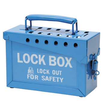 Imágen de Brady Azul Acero Caja de almacenamiento de seguridad combinado (Imagen principal del producto)
