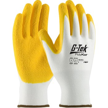 PIP G-Tek PolyKor 16-813 Blanco/amarillo Extrapequeño HPPE Guantes resistentes a cortes - Longitud 8.3 pulg. - 616314-16868