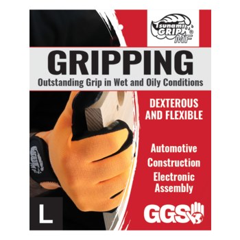 Global Glove Tsunami Grip 510MFV Negro/Naranja 9 Nailon Guantes de trabajo - 510mfv lg