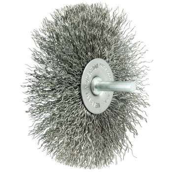 Weiler Acero Cepillo de cerdas radiales - Diámetro de la cerda 0.014 pulg. - 17969