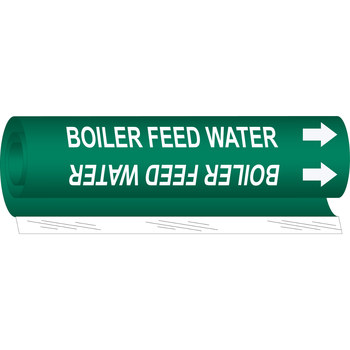 Imágen de Brady Blanco sobre verde Poliéster Alta visibilidad 5801-O Marcador de tubería de envoltura (Imagen principal del producto)