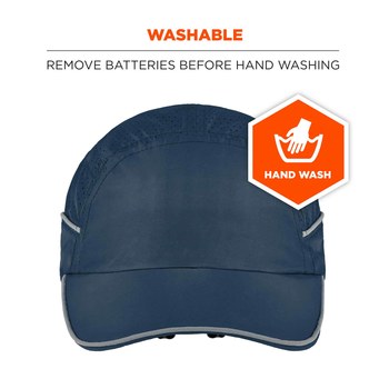 Ergodyne Skullerz 8965 Gorra antigolpes con LED 23339 - Velcro suspensión - Azul marino