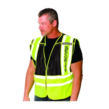 Imágen de PIP 302-PSV-BLK-NL Negro/Amarillo lima Medio a EG Poliéster Malla/Sólido Chaleco de alta visibilidad (Imagen principal del producto)