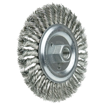 Weiler Roughneck 08926 Cepillo de rueda - Anudado - Circular trenzado Acero inoxidable cerda