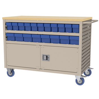 Imagen de Akro-mils MA4824PLD1 800 lb Masilla Revestido en polvo Acero Madera dura 16 ga Carro de estante con persianas (Imagen principal del producto)