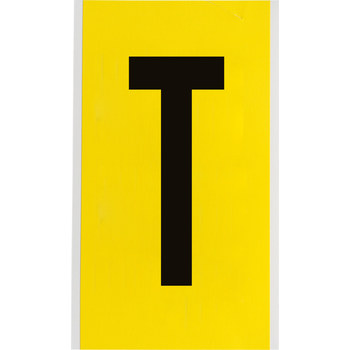 Imágen de Brady 34 Series Negro sobre amarillo Interior Paño de vinilo 34 Series Carta 3470-T Etiqueta en forma de letra (Imagen principal del producto)
