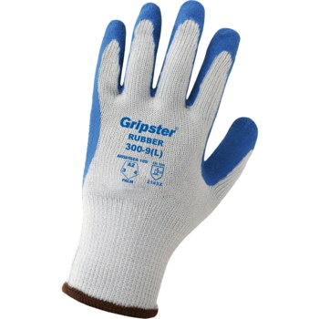 Global Glove Gripster 300 Azul/Gris 9 Algodón/Poliéster Guantes de trabajo - acabado Áspero - global 300 lg