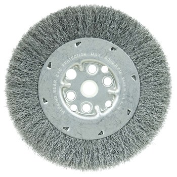 Weiler 01503 Wheel Brush - 6 in Dia - Crimped Steel Bristle