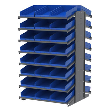 Imagen de Akro-mils APRD18178 1800 lb Azul Gris Revestido en polvo Acero 16 ga Doble cara Bastidor fijo (Imagen principal del producto)