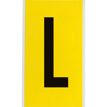 Imágen de Brady 34 Series Negro sobre amarillo Interior Paño de vinilo 34 Series Carta 3470-L Etiqueta en forma de letra (Imagen principal del producto)