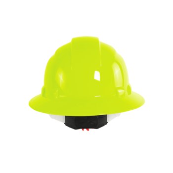 Bullhead Safety Clase E Casco HH-F1-YG - 6 puntos Trinquete suspensión - Amarillo/verde de alta visibilidad - 29195