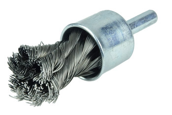 Weiler Acero Cepillo de copa - Accesorio Vástago sin rosca - Diámetro 1/2 pulg. - Diámetro de la cerda 0.010 pulg. - 10208