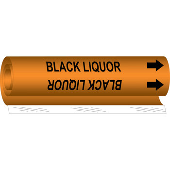 Imágen de Brady Negro sobre naranja Poliéster Alta visibilidad 5798-O Marcador de tubería de envoltura (Imagen principal del producto)