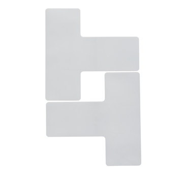 Brady ToughStripe Max 170062 Etiqueta de marca de esquina - 3 pulg. x 8 pulg. - Vinilo - Blanco - B-543