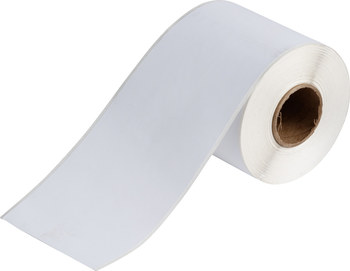 Brady BradyJet J20C-4000-2595 Rollo de etiquetas imprimibles de inyección de tinta - 4.0 pulg. x 100 pies - Vinilo - Blanco - B-2595