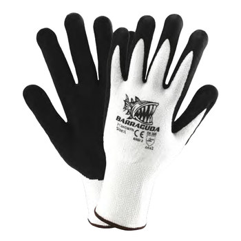 West Chester Barracuda 713HGWFN Blanco/negro Grande HPPE Guantes resistentes a cortes y perforaciones - Longitud 9.625 pulg. - 662909-557391