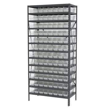 Imagen de Akro-mils AS1879128SC 6500 lb Ajustable Transparente Gris Revestido en polvo Acero 22 ga Abierto Ajustable Sistema de estantería fijo (Imagen principal del producto)