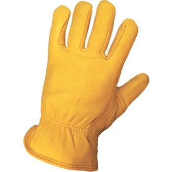 Global Glove 3200DST Dorado Grande Cuero Gamuza Cuero Guante para conductor - Pulgar recto - 816368-02504