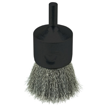 Weiler Acero inoxidable Cepillo de copa - Accesorio Eje - Diámetro 1 pulg. - Diámetro de la cerda 0.006 pulg. - Material de la copa: estándar - 10021