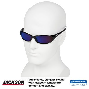 Ansell KleenGuard V40 Policarbonato Lentes de seguridad estándar lente Espejo azul - Marco envolvente - 761445-02230