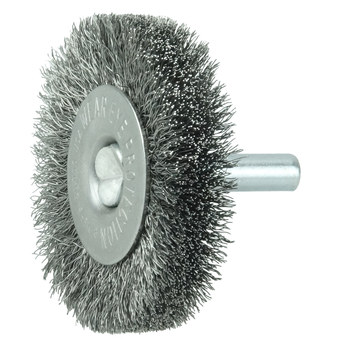 Weiler Acero Cepillo de cerdas radiales - Diámetro de la cerda 0.006 pulg. - 17954