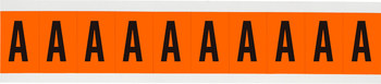 Imágen de Brady Negro sobre naranja Interior/exterior Vinilo Carta 6560-A Etiqueta en forma de letra (Imagen principal del producto)
