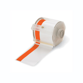 Imágen de Brady Naranja/Blanco Interior/exterior Vinilo Transferencia térmica 113162 Rollo de etiquetas para impresora de transferencia térmica continua (Imagen principal del producto)