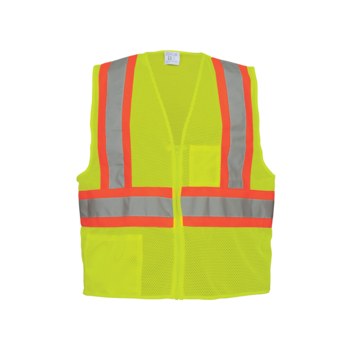 Global Glove Frogwear GLO-002 Chaleco de alta visibilidad GLO-002/6XL - tamaño 6XL - Lima fluorescente/Naranja - ANSI clase 2 - glo-002 6xl