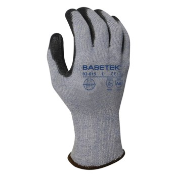 Armor Guys Basetek Excel 02-015 Azul/Negro Grande Basetek/poliuretano Guantes resistentes a cortes - Longitud 9.8 pulg. - 02-015-l