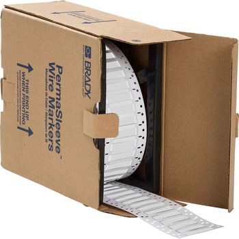 Imágen de Brady PermaSleeve Blanco Termocontraíble Transferencia térmica LSZH-250-2-WT-M Fundas preformadas para impresoras (Imagen principal del producto)