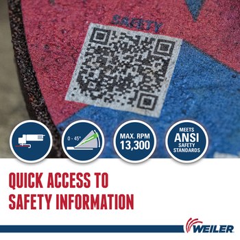 Weiler Tiger Disco esmerilador 57120 - 4.5 pulg. - Óxido de aluminio - 24 - R